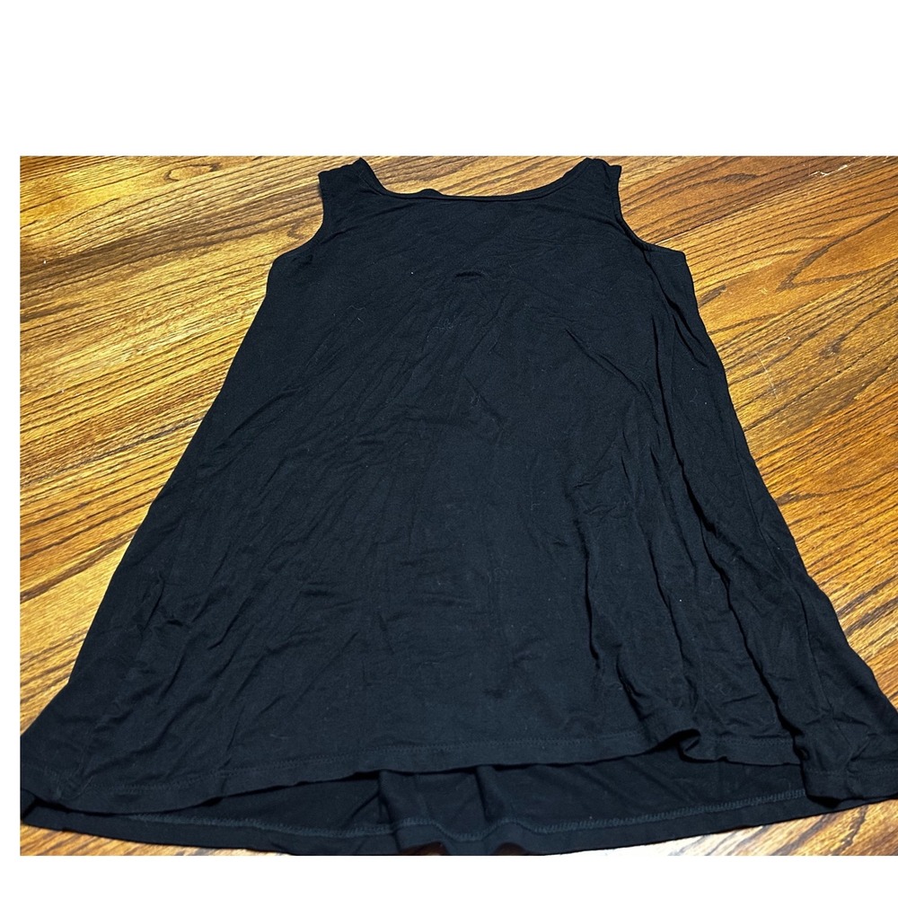 August Silk Womens Black Lace Up Front Sleeveless Tank Top Size S